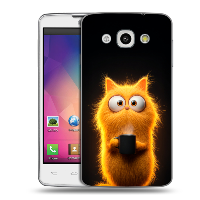 Пластиковый чехол на LG L60 с принтом Смешной кот Пластиковый чехол на LG L60 с принтом Смешной кот