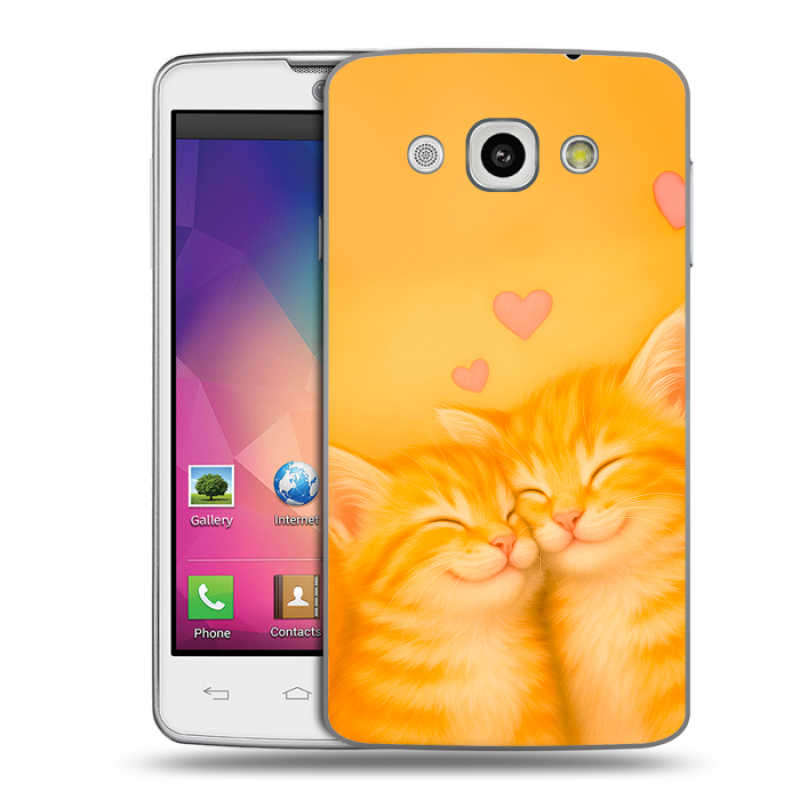 Пластиковый чехол на LG L60 с принтом Милые котята Пластиковый чехол на LG L60 с принтом Милые котята