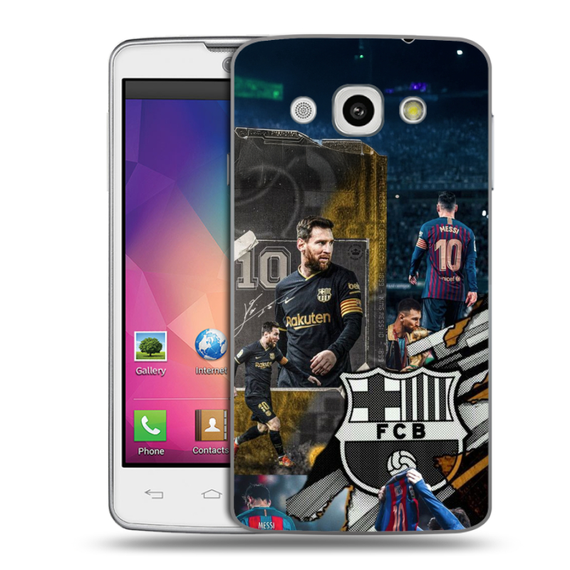 Пластиковый чехол на LG L60 с принтом Messi Barcelona Пластиковый чехол на LG L60 с принтом Messi Barcelona