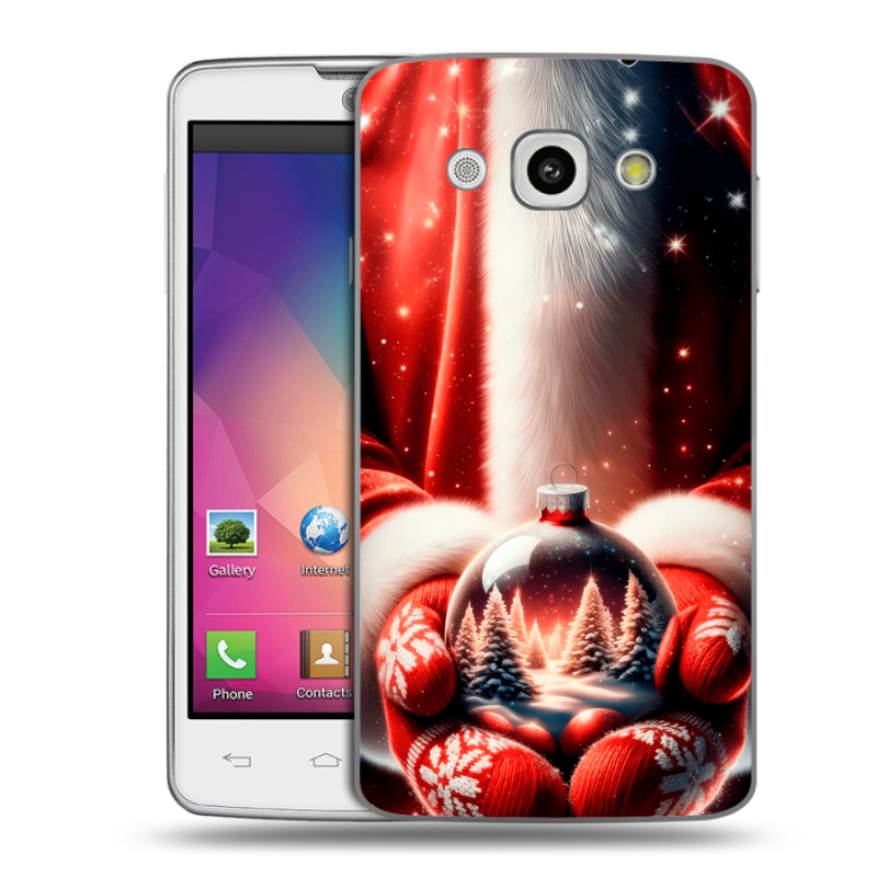 Пластиковый чехол на LG L60 с принтом Новый год Пластиковый чехол на LG L60 с принтом Новый год