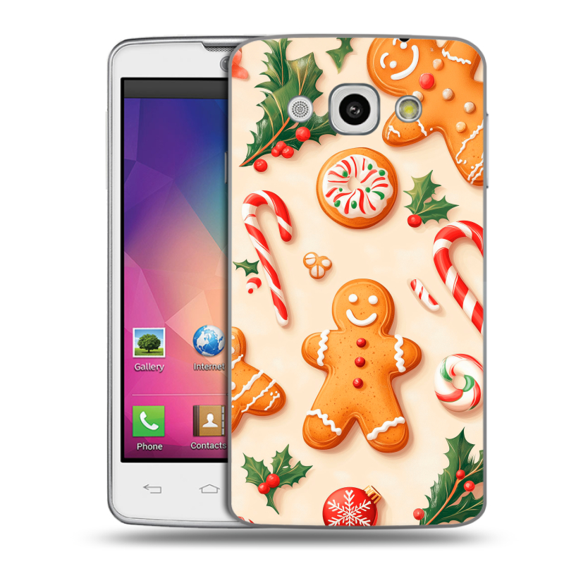 Пластиковый чехол на LG L60 с принтом Новый год Пластиковый чехол на LG L60 с принтом Новый год