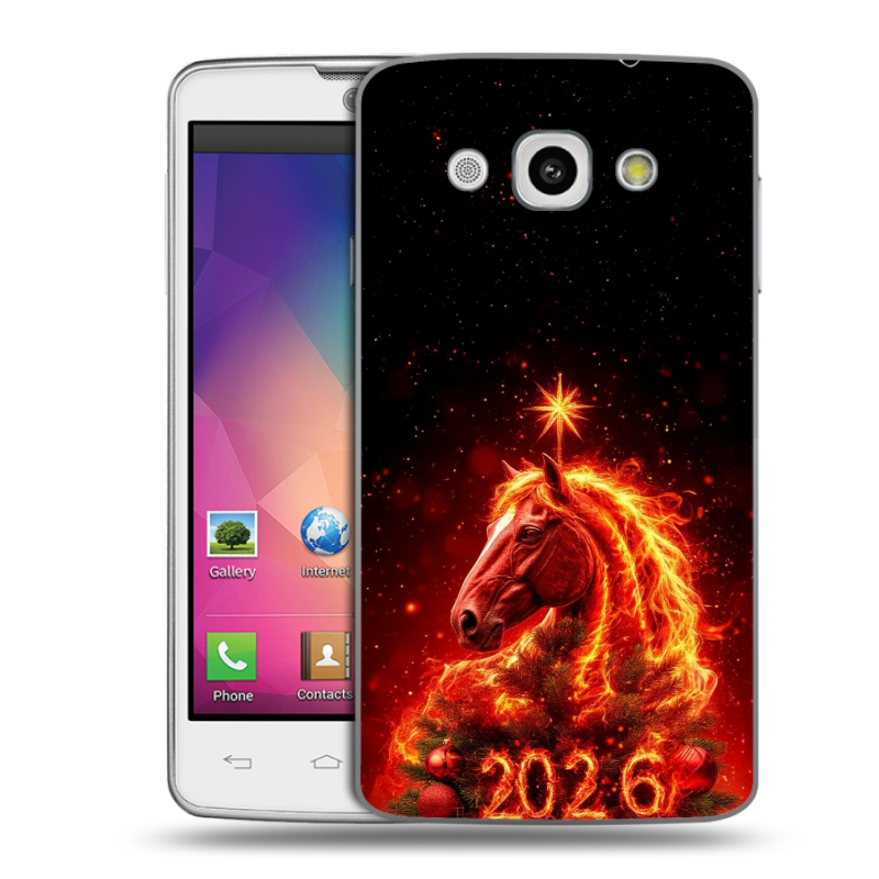 Пластиковый чехол на LG L60 с принтом Новый год Пластиковый чехол на LG L60 с принтом Новый год