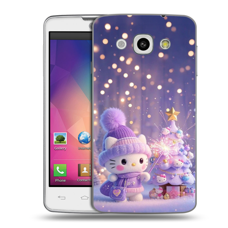 Пластиковый чехол на LG L60 с принтом Новый год Пластиковый чехол на LG L60 с принтом Новый год