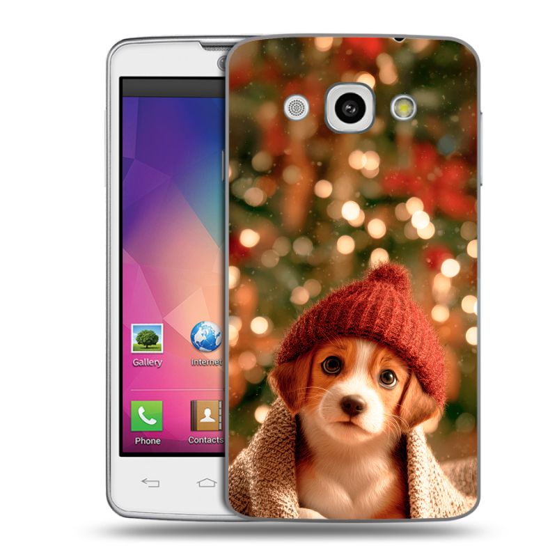 Пластиковый чехол на LG L60 с принтом Новый год Пластиковый чехол на LG L60 с принтом Новый год