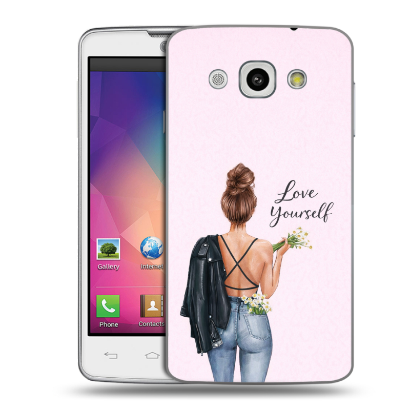 Пластиковый чехол на LG L60 с принтом женский Пластиковый чехол на LG L60 с принтом женский