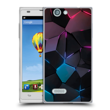 Пластиковый чехол на ZTE Blade L2 с принтом Геометрия неона
