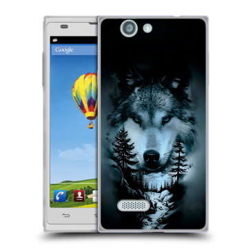 Пластиковый чехол на ZTE Blade L2 с принтом Лесной волк