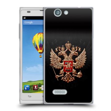 Пластиковый чехол на ZTE Blade L2 с принтом Герб России