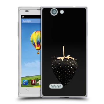 Пластиковый чехол на ZTE Blade L2 с принтом Черная клубника
