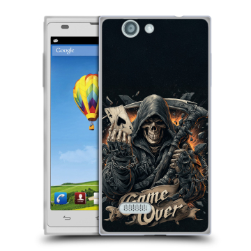Пластиковый чехол на ZTE Blade L2 с принтом Скелет карты