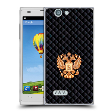 Пластиковый чехол на ZTE Blade L2 с принтом Герб России принт