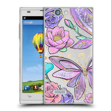 Пластиковый чехол на ZTE Blade L2 с принтом Бабочки и цветы