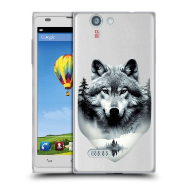 Пластиковый чехол на ZTE Blade L2 с принтом Волк в лесу