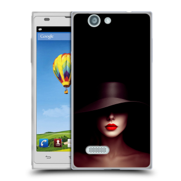 Пластиковый чехол на ZTE Blade L2 с принтом Девушка в шляпе