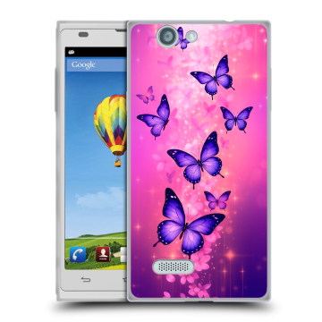 Пластиковый чехол на ZTE Blade L2 с принтом Бабочки