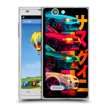 Пластиковый чехол на ZTE Blade L2 с принтом Гоночные машины