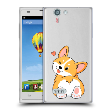 Пластиковый чехол на ZTE Blade L2 с принтом Корги