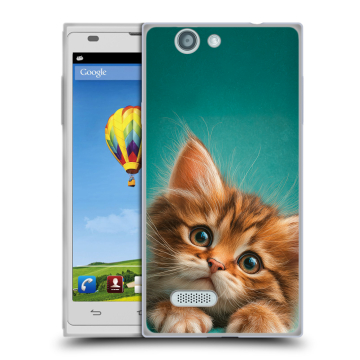 Пластиковый чехол на ZTE Blade L2 с принтом котенок