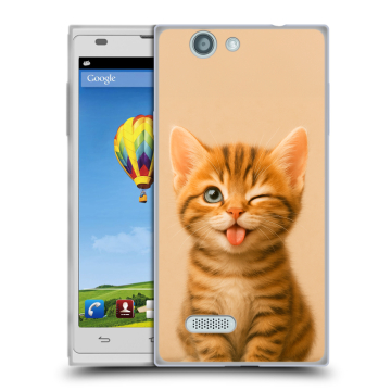 Пластиковый чехол на ZTE Blade L2 с принтом котенок
