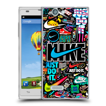 Пластиковый чехол на ZTE Blade L2 с принтом найк nike черный Пластиковый чехол на ZTE Blade L2 с принтом найк nike черный