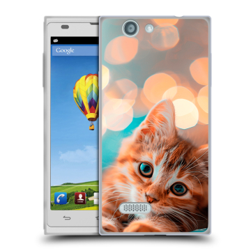 Пластиковый чехол на ZTE Blade L2 с принтом котик