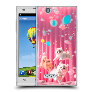 Пластиковый чехол на ZTE Blade L2 с принтом милые котики Пластиковый чехол на ZTE Blade L2 с принтом милые котики