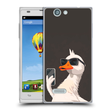 Пластиковый чехол на ZTE Blade L2 с принтом утка в очках