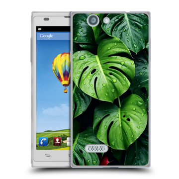 Пластиковый чехол на ZTE Blade L2 с принтом Листья