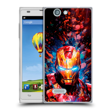 Пластиковый чехол на ZTE Blade L2 с принтом Железный человек Ironman
