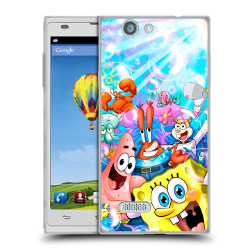 Пластиковый чехол на ZTE Blade L2 с принтом спанчбоб спанч боб