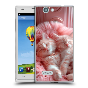 Пластиковый чехол на ZTE Blade L2 с принтом котята котики Пластиковый чехол на ZTE Blade L2 с принтом котята котики