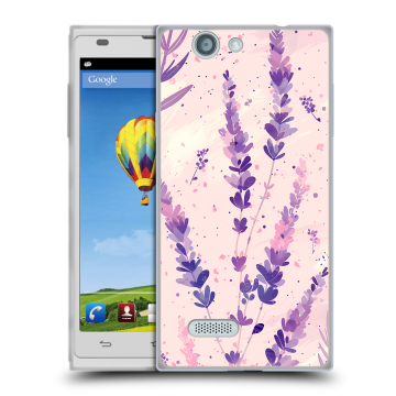 Пластиковый чехол на ZTE Blade L2 с принтом цветы лаванда