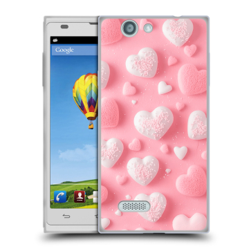 Пластиковый чехол на ZTE Blade L2 с принтом Сердечки