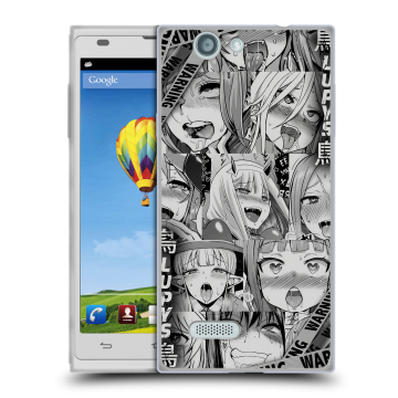 Пластиковый чехол на ZTE Blade L2 с принтом Ahegao Ахегао Аниме