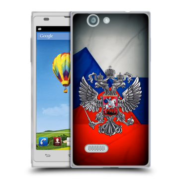 Пластиковый чехол на ZTE Blade L2 с принтом Флаг России