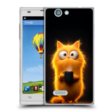 Пластиковый чехол на ZTE Blade L2 с принтом Смешной кот