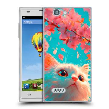 Пластиковый чехол на ZTE Blade L2 с принтом Красивый кот