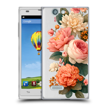 Пластиковый чехол на ZTE Blade L2 с принтом цветы