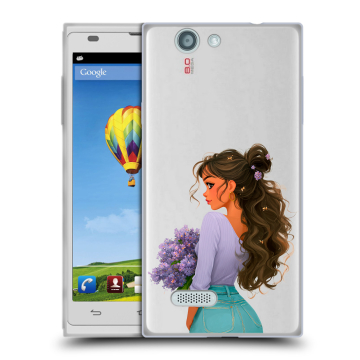 Пластиковый чехол на ZTE Blade L2 с принтом девушка цветы
