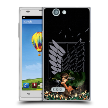 Пластиковый чехол на ZTE Blade L2 с принтом Атака титанов
