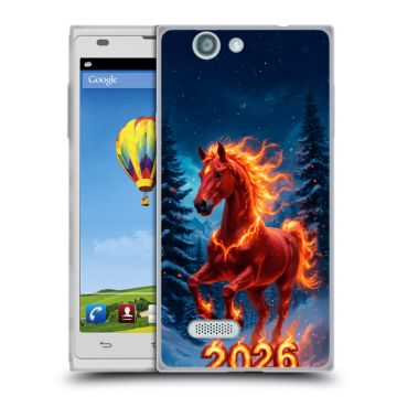 Пластиковый чехол на ZTE Blade L2 с принтом Новый год коня