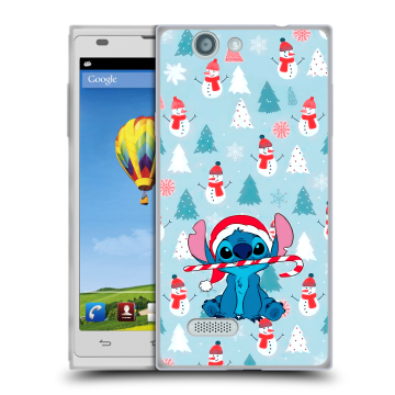 Пластиковый чехол на ZTE Blade L2 с принтом Стич Новый год Пластиковый чехол на ZTE Blade L2 с принтом Стич Новый год