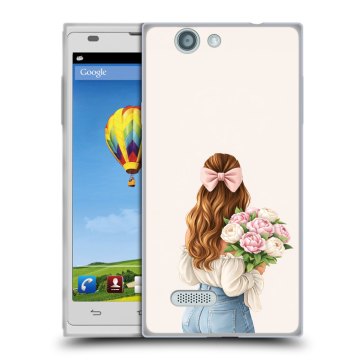 Пластиковый чехол на ZTE Blade L2 с принтом женский