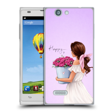 Пластиковый чехол на ZTE Blade L2 с принтом женский