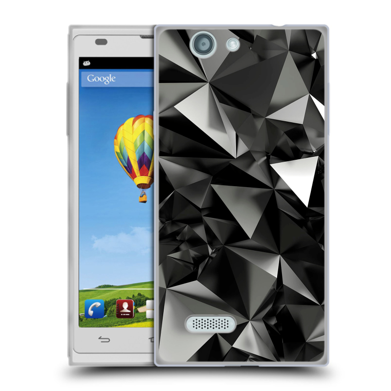 Пластиковый чехол на ZTE Blade L2 с принтом Черные кристаллы Пластиковый чехол на ZTE Blade L2 с принтом Черные кристаллы