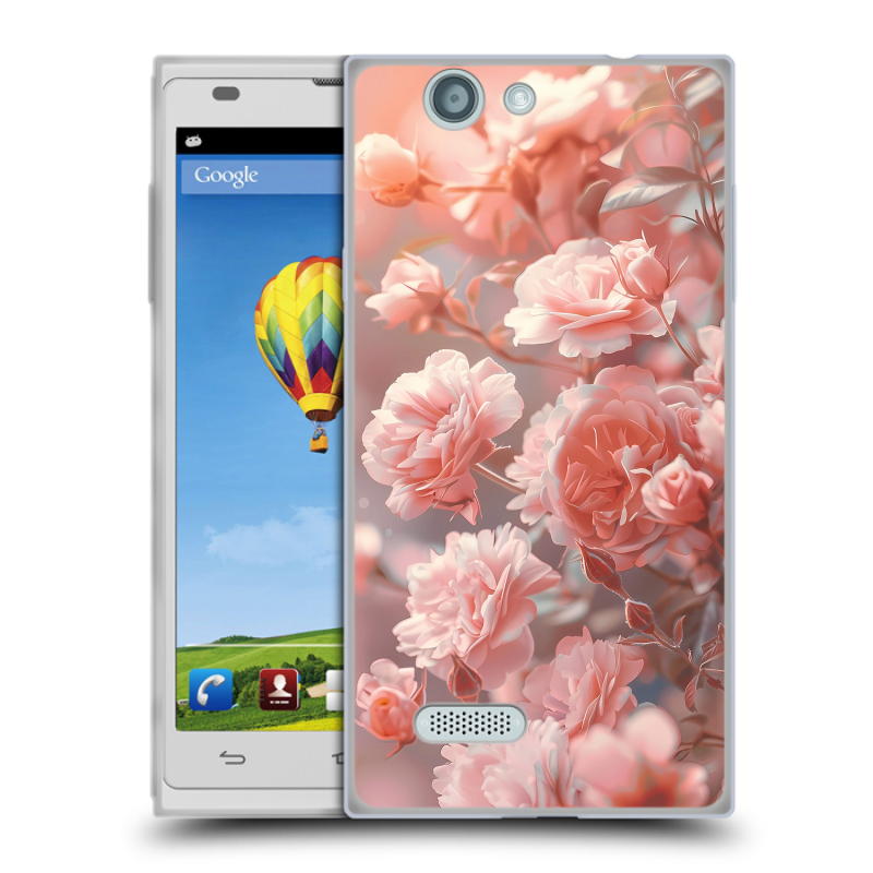 Пластиковый чехол на ZTE Blade L2 с принтом Розовые розы Пластиковый чехол на ZTE Blade L2 с принтом Розовые розы