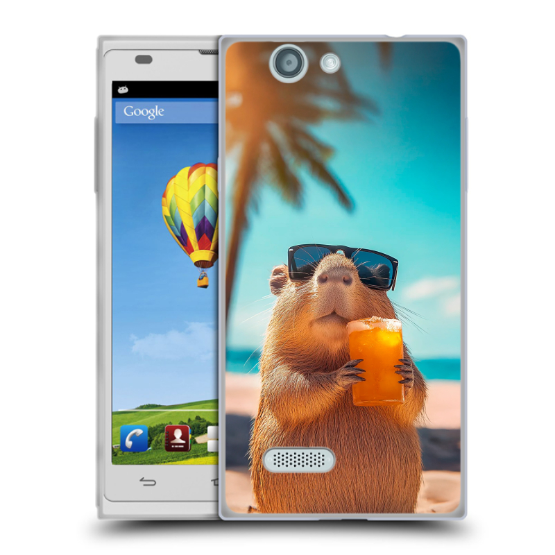 Пластиковый чехол на ZTE Blade L2 с принтом Капибара Пластиковый чехол на ZTE Blade L2 с принтом Капибара