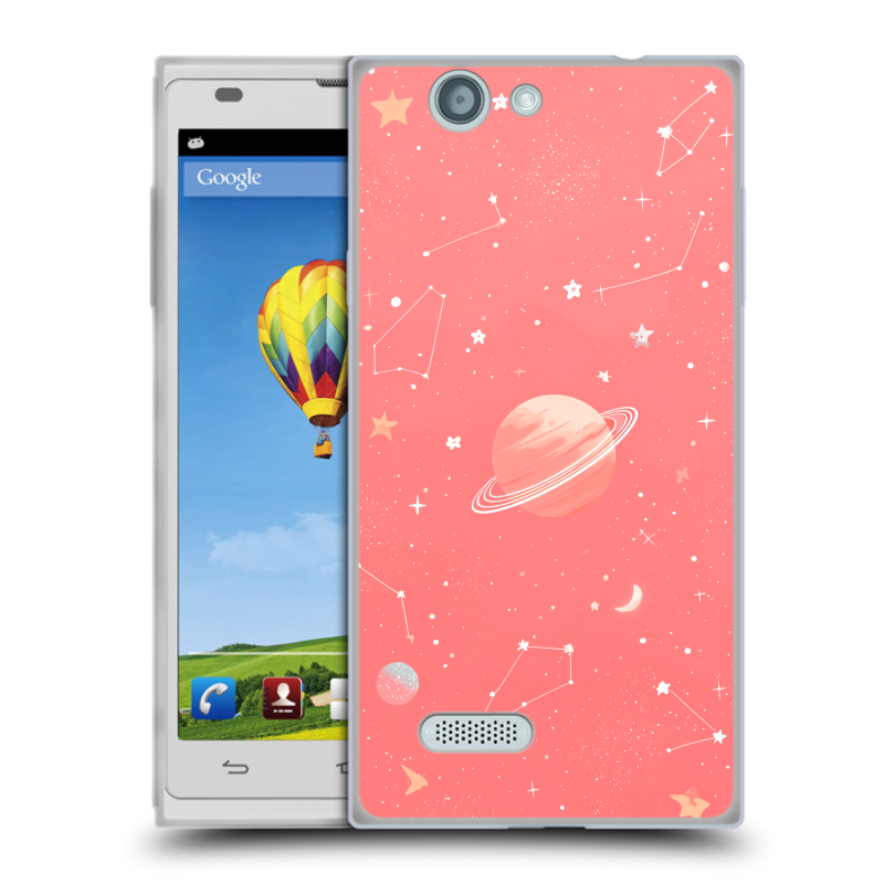 Пластиковый чехол на ZTE Blade L2 с принтом Розовый космос Пластиковый чехол на ZTE Blade L2 с принтом Розовый космос
