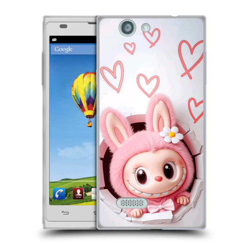 Пластиковый чехол на ZTE Blade L2 с принтом Labubu Лабубу Пластиковый чехол на ZTE Blade L2 с принтом Labubu Лабубу