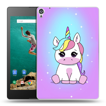 Пластиковый чехол на планшета Google Nexus 9 с принтом Единорог
